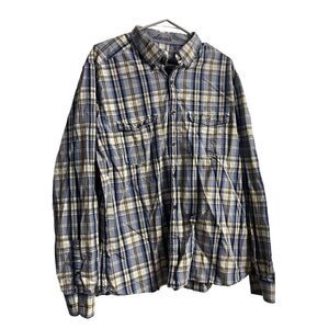 Lacoste Mens Multi Color Modern Fit Button Down Long Sleeve Shirt Size 44